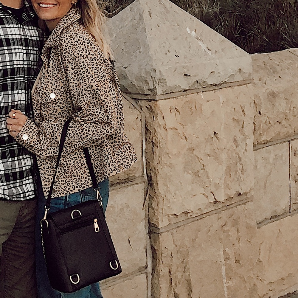 Leopard Print Jean Jacket
